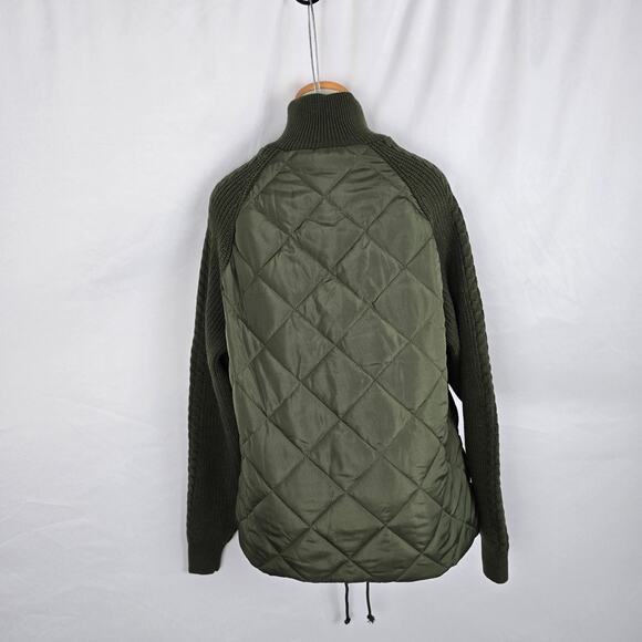 Unbranded Utility Jacket Women's Small Green Full Zip Up Pockets Quilted NWOT - Picture 7 of 16